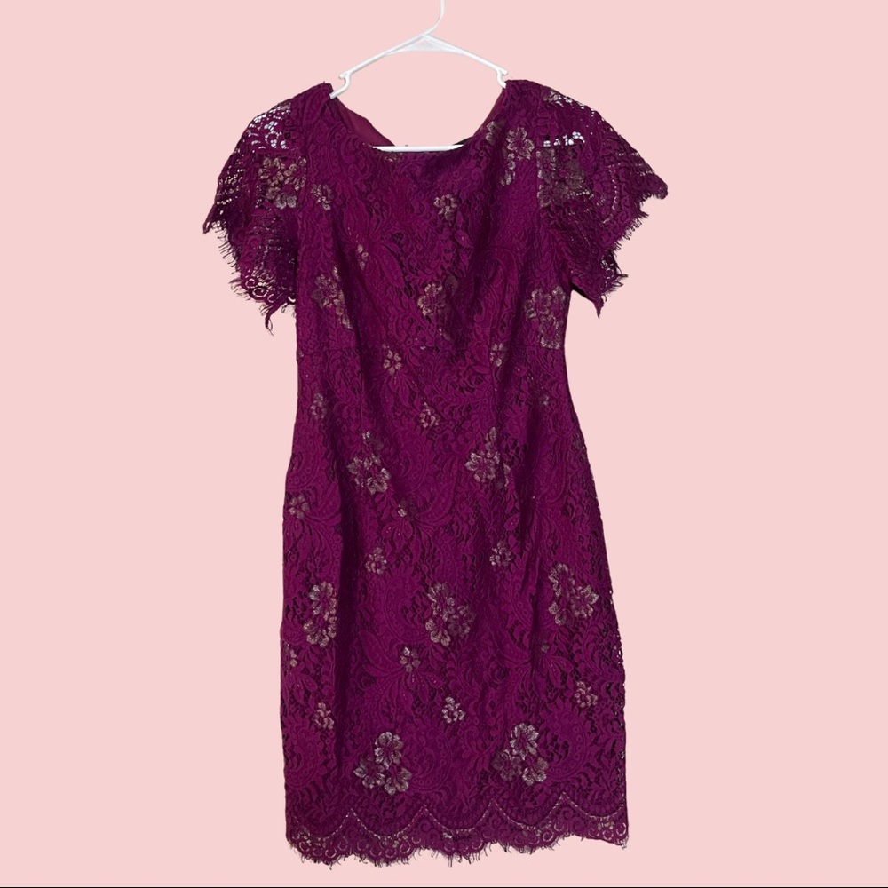 Purple lace Ivanka Trump dress